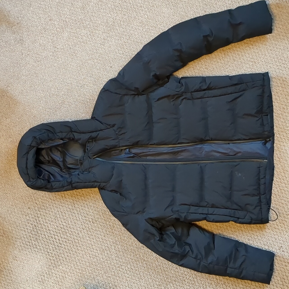 Black Uniqlo Men's Size Small Seamless Down Parka Puffer Jacket